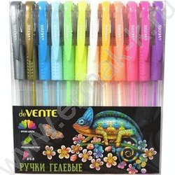 Ручка гелевая /набор 12цв/ 0,8мм "Moonlight" /пастель с эффектом Highlighter, для черной бумаги | Фото 1