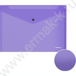 Папка-конверт на кнопке А4 Glossy Vivid полупрозрач. /ассорти | Фото 2