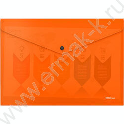 Папка-конверт на кнопке А4 Glossy Neon п/прозрач. ассорти | Фото 4