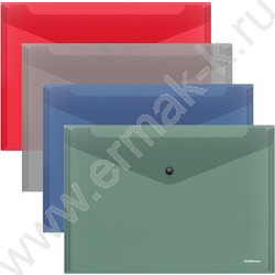 Папка-конверт на кнопке А4 Glossy Classic полупрозрач. /ассорти | Фото 1