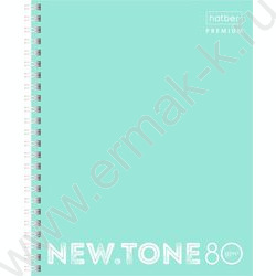 Тетрадь  80л клетка/спираль "NEWtone PASTEL Мята" /глянц. лам. /перфорация | Фото 1