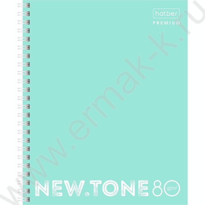 Тетрадь  80л клетка/спираль "NEWtone PASTEL Мята" /глянц. лам. /перфорация | Фото 1