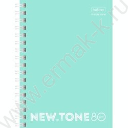 Зап. книжка  80л А6 спираль /глянц.лам. /перфорация "NEWtone PASTEL Мята" | Фото 1