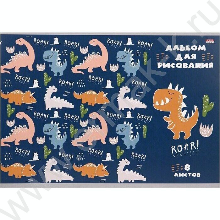 Альбом д/рисования  8л "Динозаврики" | Фото 1