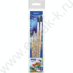 Кисть набор  5шт Океан /белка №1,№2,№3,№4,№5/ европодвес | Фото 3
